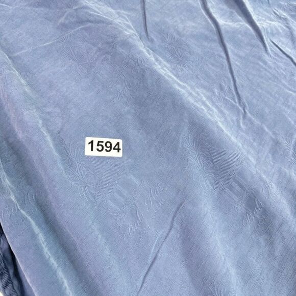 Hilo Hattie Shirt Men Large Blue Silk Button-Down Short-Sleeve Hawaiian Coastal - Picture 7 of 9